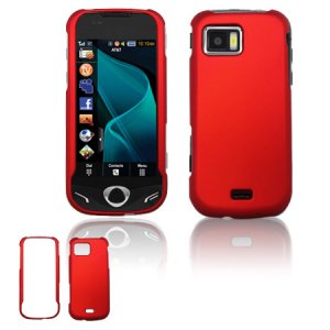 Red Hard "Rubber Feel" Case for Samsung Mythic A897 (AT&T)