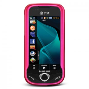 Hot Pink Hard "Rubber Feel" Case for Samsung Mythic A897 (AT&T)