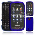 Blue Hard "Rubberize" 2-Pc Snap On Plastic Faceplate Case for Samsung Reality U820 (Verizon)