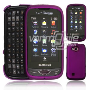Purple Hard "Rubberize" 2-Pc Snap On Plastic Faceplate Case for Samsung Reality U820 (Verizon)