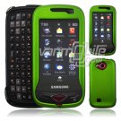 Green Hard "Rubberize" 2-Pc Snap On Plastic Faceplate Case for Samsung Reality U820 (Verizon)