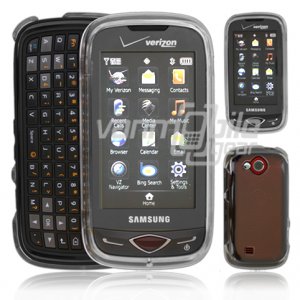 Clear Hard "Transparent" 2-Pc Plastic Snap On Faceplate Case for Samsung Reality (Verizon)