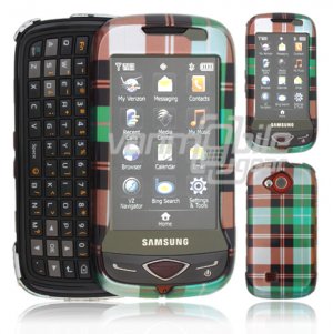 Blue Design Hard 2-Pc Snap On Faceplate Case for Samsung Reality (Verizon Wireless)