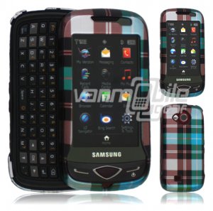 Blue Design Hard 2-Pc Snap On Faceplate Case for Samsung Reality (Verizon Wireless)