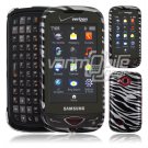 Silver/Black Zebra Design Hard 2-Pc Snap On Faceplate Case for Samsung Reality (Verizon Wireless)