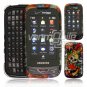 Skulls and Hearts Design Hard 2-Pc Snap On Faceplate Case for Samsung Reality (Verizon Wireless)