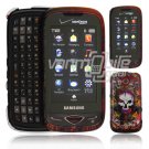 Skulls and Snakes Design Hard 2-Pc Snap On Faceplate Case for Samsung Reality (Verizon Wireless)