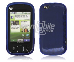 Blue Argyle Design 1-Pc Hard Rubber Skin Case for Motorola Cliq XT (T-Mobile)