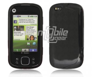 Black/Smoke Argyle Design 1-Pc Hard Rubber Skin Case for Motorola Cliq XT (T-Mobile)
