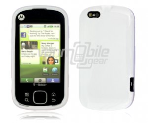 White Argyle Design 1-Pc Hard Rubber Skin Case for Motorola Cliq XT (T-Mobile)