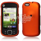 Orange Hard 2-Pc "Rubberized" Snap On Faceplate Case for Motorola Cliq XT (T-Mobile)