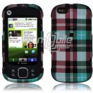 Blue Design Hard 2-Pc Snap On Faceplate Case for Motorola Cliq XT (T-Mobile)