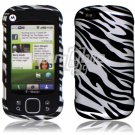 Black/Silver Zebra Design Hard 2-Pc Snap On Faceplate Case for Motorola Cliq XT (T-Mobile)