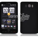 Black Hard 1-Pc Rubberized "Back/Rear" Case for HTC HD2 (T-Mobile)
