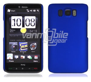Blue Hard 1-Pc Rubberized "Back/Rear" Case for HTC HD2 (T-Mobile)