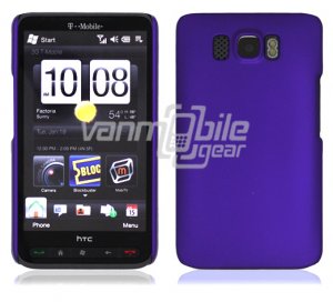 Purple Hard 1-Pc Rubberized "Back/Rear" Case for HTC HD2 (T-Mobile)