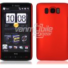 Red Hard 1-Pc Rubberized "Back/Rear" Case for HTC HD2 (T-Mobile)