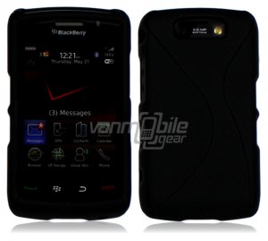 Black Hard "Robotic" 2-Pc Case for BlackBerry Storm 2 9550
