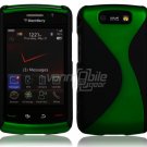 Black/Green Hard "Robotic" 2-Pc Case for BlackBerry Storm 2 9550