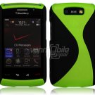 Black/Neon Green Hard "Robotic" 2-Pc Case for BlackBerry Storm 2 9550