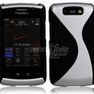 Black/Silver Hard "Robotic" 2-Pc Case for BlackBerry Storm 2 9550