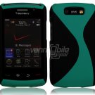 Black/Turquoise Hard "Robotic" 2-Pc Case for BlackBerry Storm 2 9550