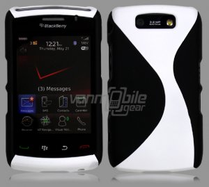 Black/White Hard "Robotic" 2-Pc Case for BlackBerry Storm 2 9550