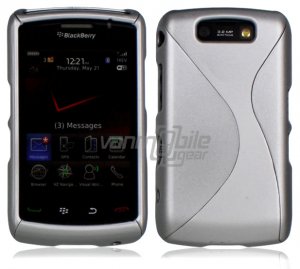 Silver Hard "Robotic" 2-Pc Case for BlackBerry Storm 2 9550