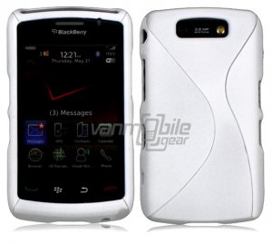 White Hard "Robotic" 2-Pc Case for BlackBerry Storm 2 9550