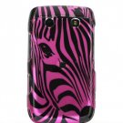 Pink Zebra Face Design Hard 2-Pc Snap On Faceplate Case for BlackBerry Bold 9700