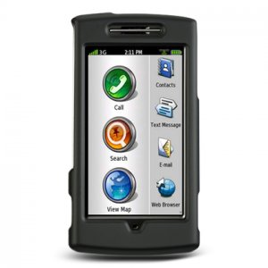 Black Hard "Rubber Feel" Case for Garmin Nuvifone G60 (AT&T)