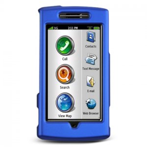 Blue Hard "Rubber Feel" Case for Garmin Nuvifone G60 (AT&T)