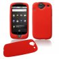 Soft Rubber Silicone Skin Cover Case for Google Nexus One - Red