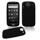 Soft Rubber Silicone Skin Cover Case for Google Nexus One - Black