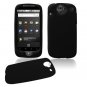 Soft Rubber Silicone Skin Cover Case for Google Nexus One - Black