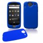 Soft Rubber Silicone Skin Cover Case for Google Nexus One - Blue