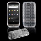 Clear Hard "Semi-Transparent" Gel Argyle Design Cover for Google Nexus One