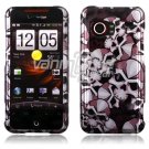 Silver/Black Skulls Design Hard 2-Pc Faceplate Case for HTC Droid Incredible (Verizon)