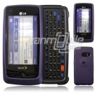 Lavender Hard 2-Pc "Rubberize" Plastic Snap On Faceplate Case for LG Rumor Touch (Sprint)