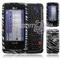 Black/Silver Zebra Design Hard 2-Pc Snap On Faceplate Case for LG Rumor Touch (Sprint)