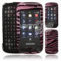 Pink/Black Zebra Stripes Hard 2-Pc Case for Samsung Reality U820 (Verizon Wireless)