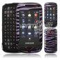 Purple/Black Zebra Stripes Hard 2-Pc Case for Samsung Reality U820 (Verizon Wireless)