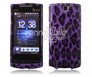 Purple Leopard Design Hard 2-Pc Faceplate Case for HTC Pure (AT&T)