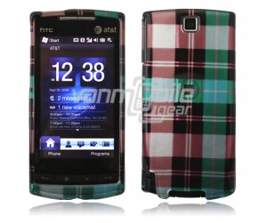 Blue Plaid Design Hard 2-Pc Faceplate Case for HTC Pure (AT&T)