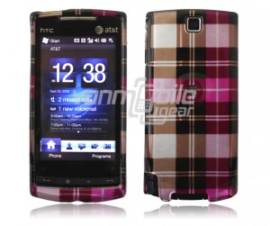 Pink Plaid Design Hard 2-Pc Faceplate Case for HTC Pure (AT&T)