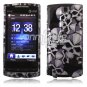 Black/Silver Skulls Design Hard 2-Pc Faceplate Case for HTC Pure (AT&T)
