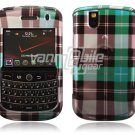 Blue Plaid Design Hard Case for BlackBerry Tour 9600/9630