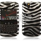 Silver/Black Zebra Stripes Design Hard Case for BlackBerry Tour 9600/9630