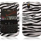 White/Black Zebra Stripes Design Hard Case for BlackBerry Tour 9600/9630