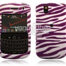 White/Purple Zebra Stripes Design Hard Case for BlackBerry Tour 9600/9630